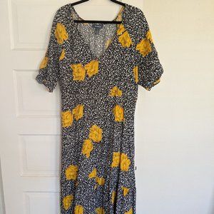 Black & Yellow Floral Modcloth Dress